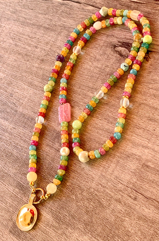 Candy Handmade Mixed Gemstone 31" Necklace